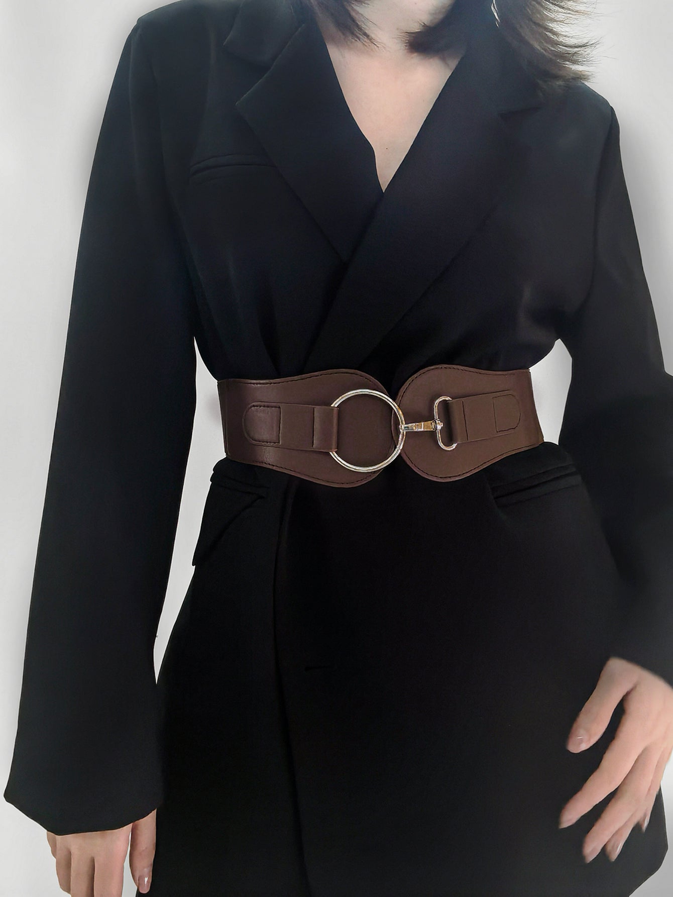 PU Elastic Wide Belt - The Goddess Galleries