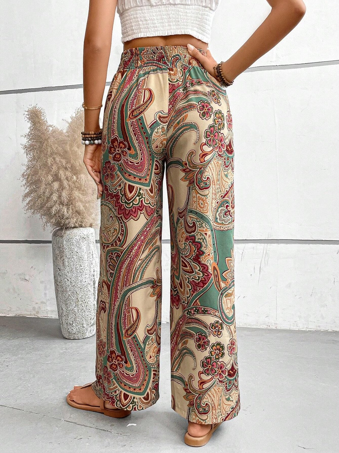 Printed Wide Leg Pants - The Goddess Galleries