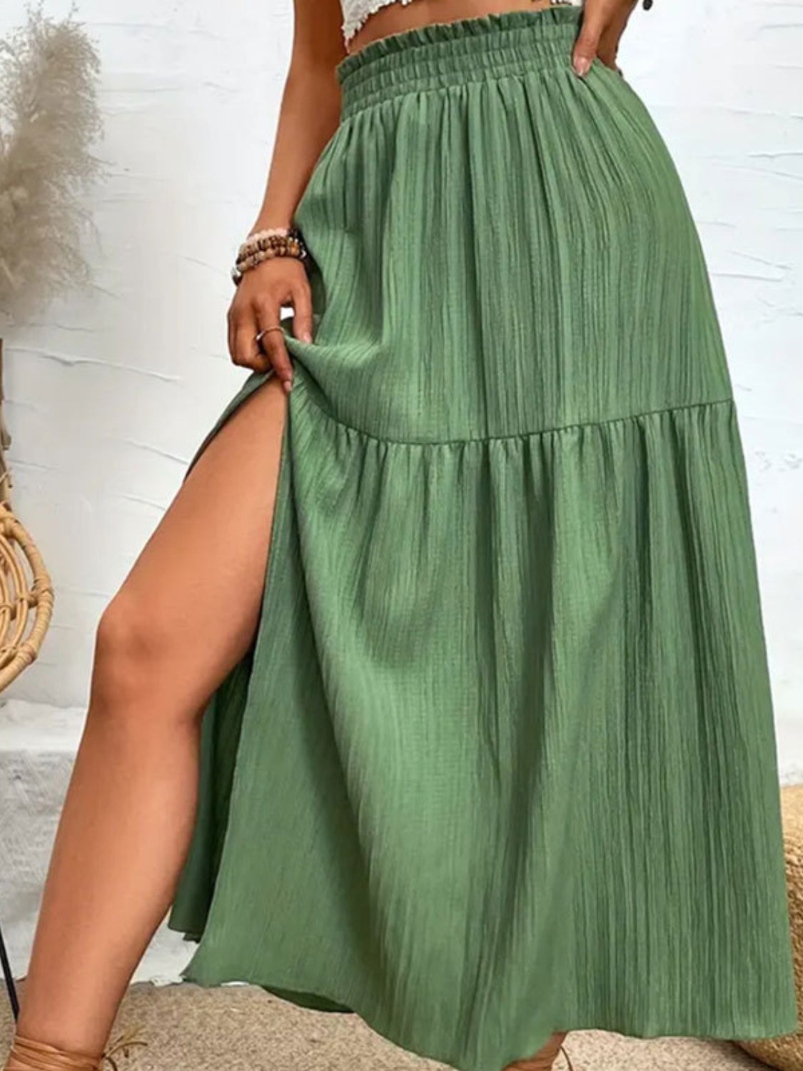 Frill Slit Skirt - The Goddess Galleries