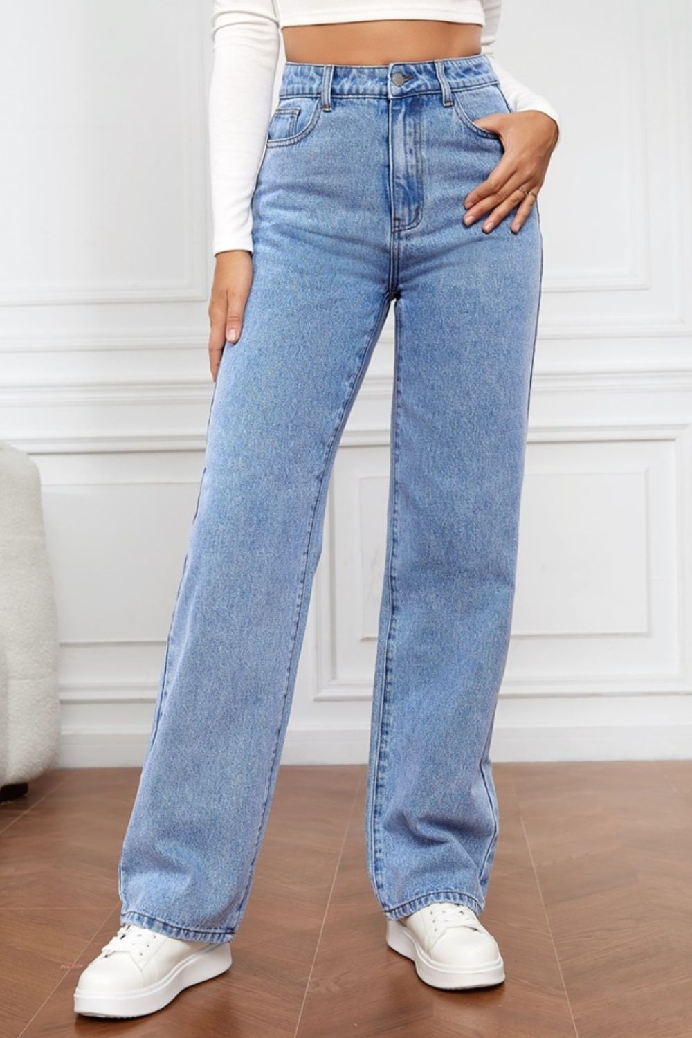 High Waist Straight Jeans - The Goddess Galleries