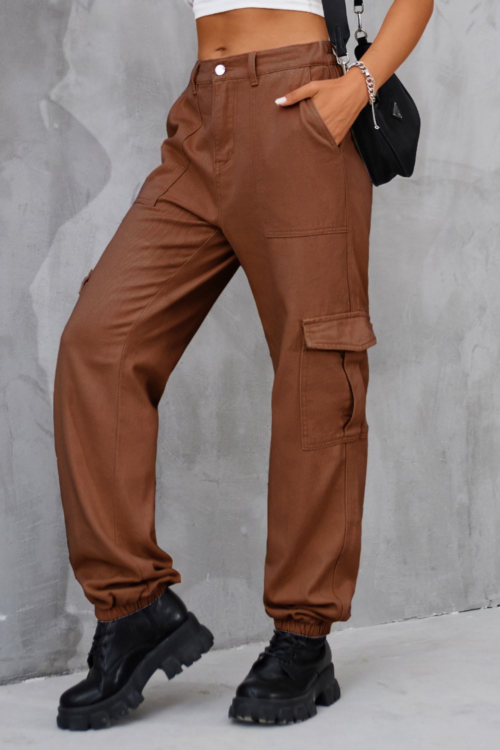 Buttoned High Waist Jeans with Pockets - The Goddess Galleries