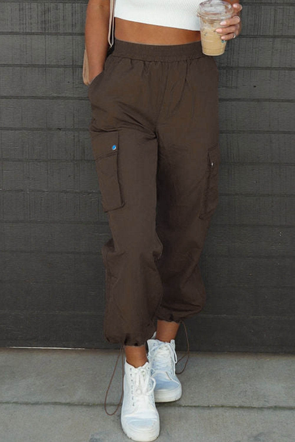 Drawstring Elastic Waist Pants with Pockets - The Goddess Galleries