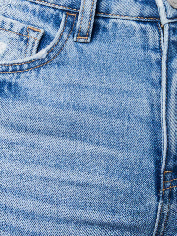 Women's tassel washed ripped wide leg jeans - The Goddess Galleries
