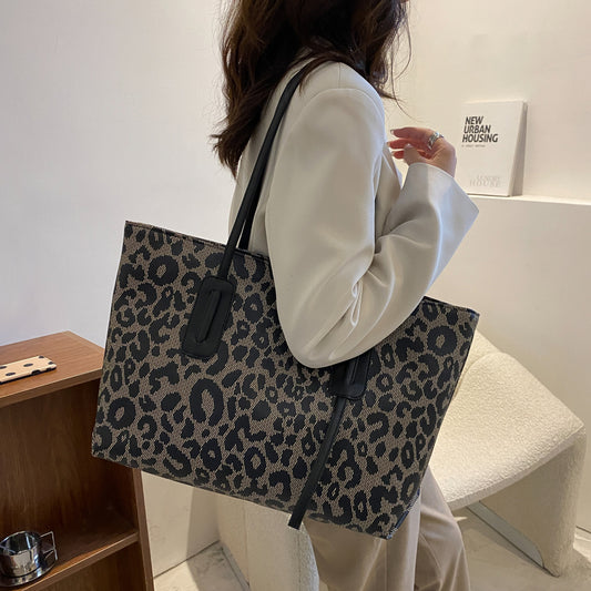 PU Leather Leopard Tote Bag - The Goddess Galleries