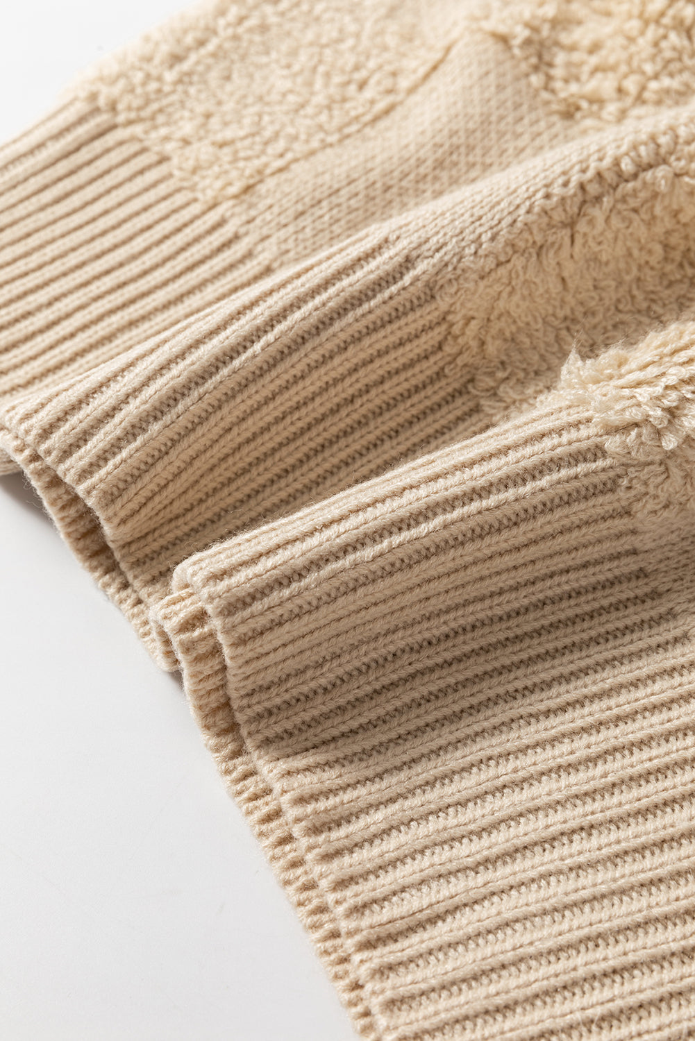 Checkered Round Neck Dropped Shoulder Sweater - The Goddess Galleries