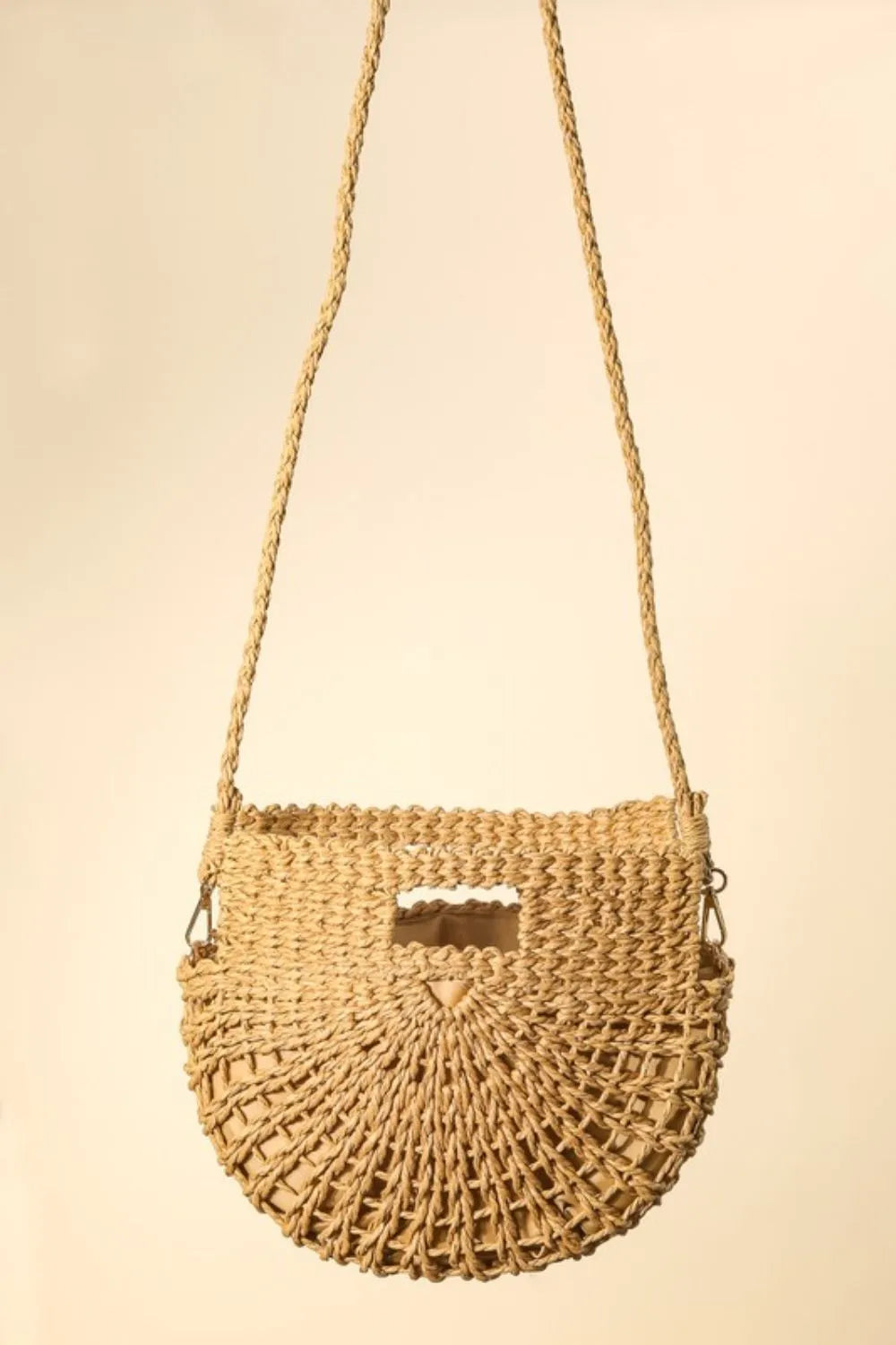 Fame Braided Semi Circle Tote Bag - The Goddess Galleries