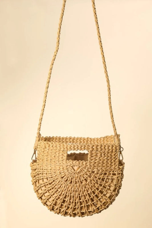 Fame Braided Semi Circle Tote Bag - The Goddess Galleries