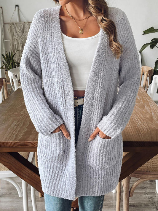Open Front Long Sleeve Cardigan - The Goddess Galleries