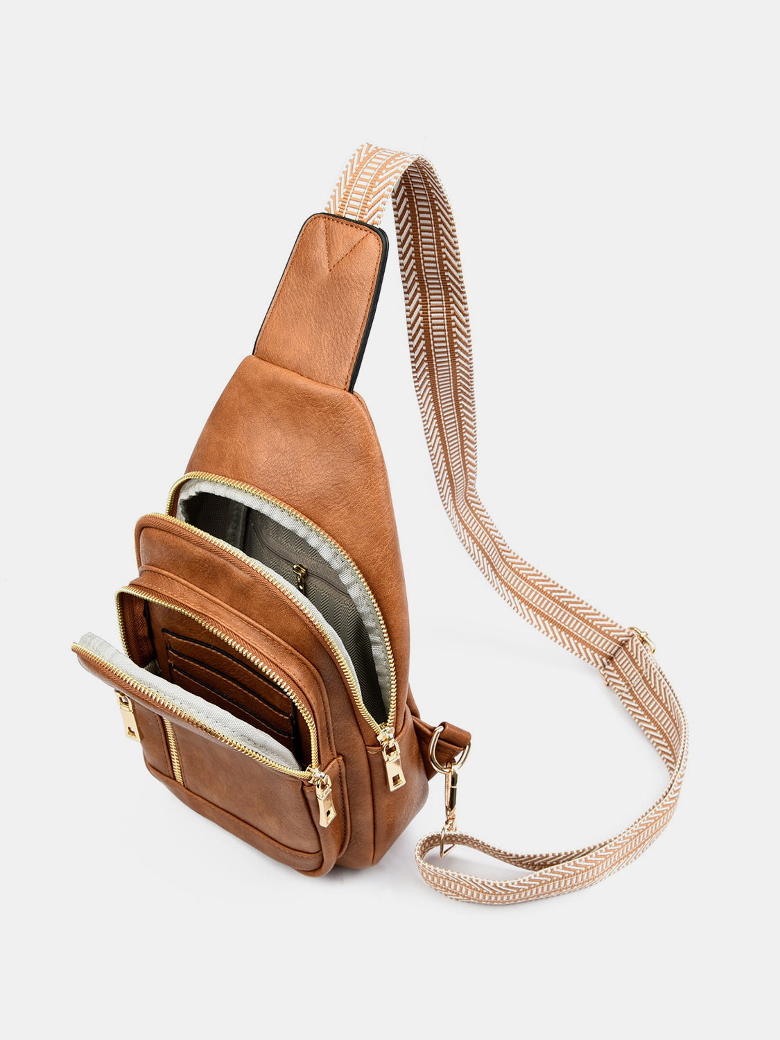 PU Leather Adjustable Strap Crossbody Bag - The Goddess Galleries