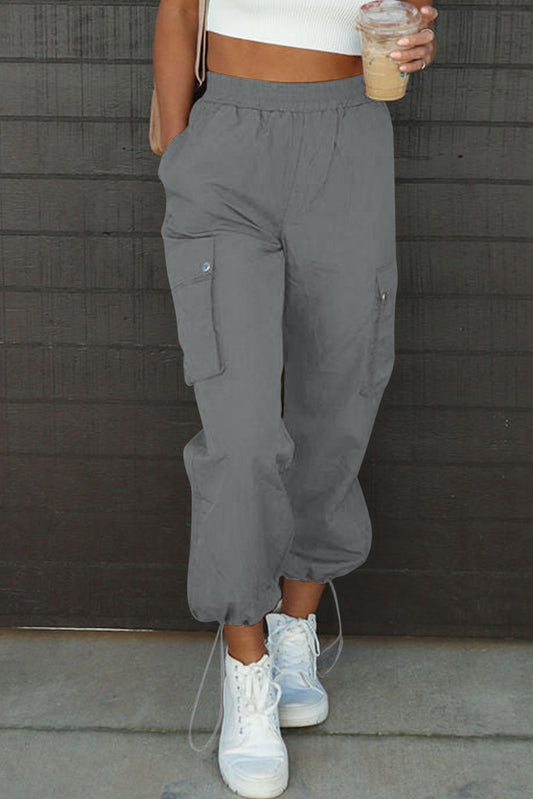 Drawstring Elastic Waist Pants with Pockets - The Goddess Galleries
