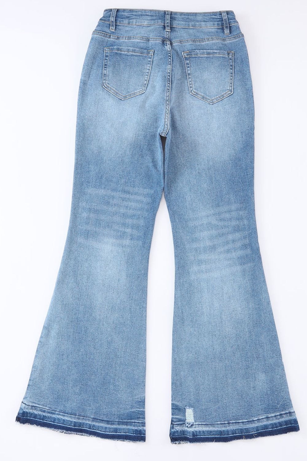 High Waist Button Fly Flared Jeans - The Goddess Galleries