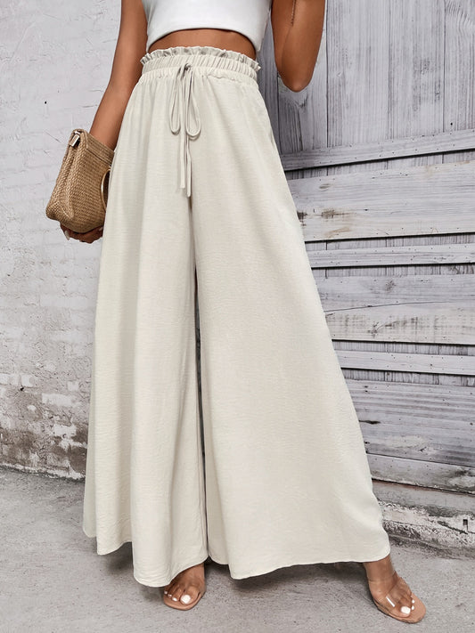 Honey Tied High Waist Wide Leg Pants - The Goddess Galleries