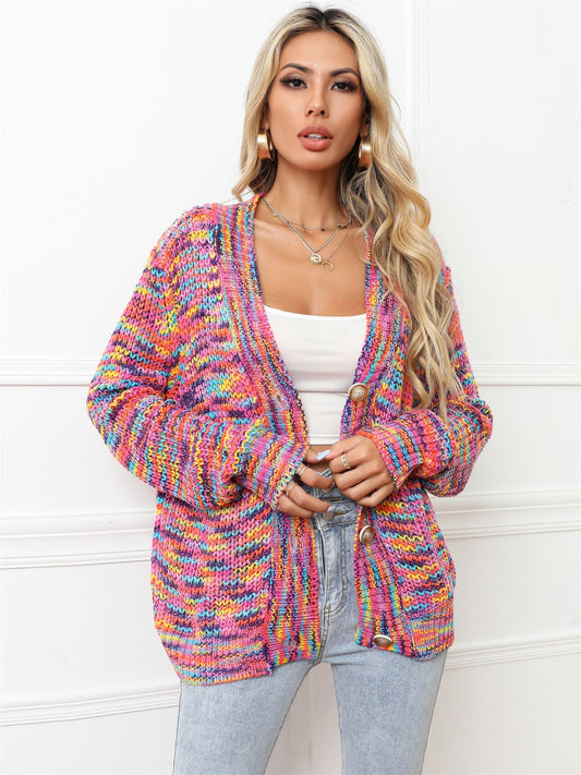 Angel Wings Button Up Dropped Shoulder Cardigan - The Goddess Galleries