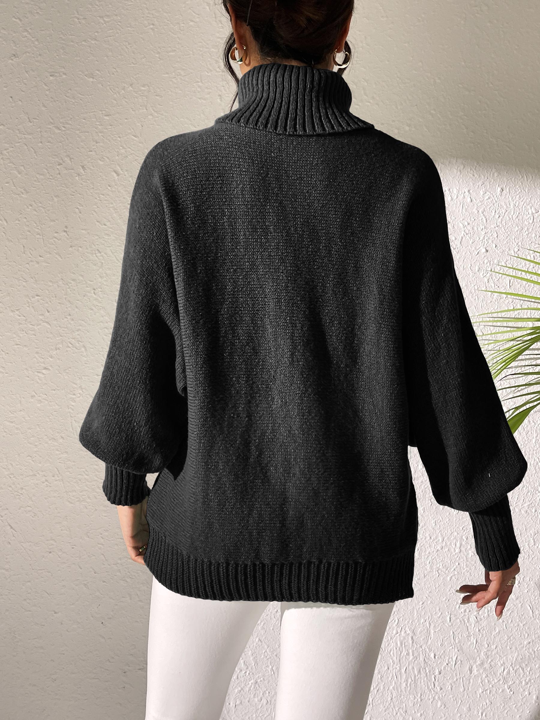 Turtleneck Long Sleeve Sweater - The Goddess Galleries
