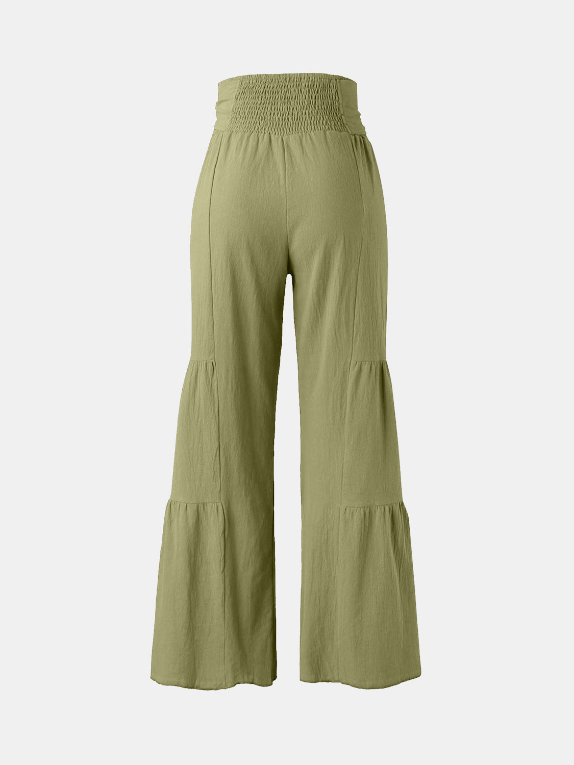 Tied Ruched Wide Leg Pants - The Goddess Galleries