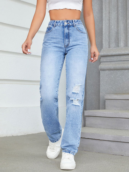 Distressed Jeans with Pockets - The Goddess Galleries