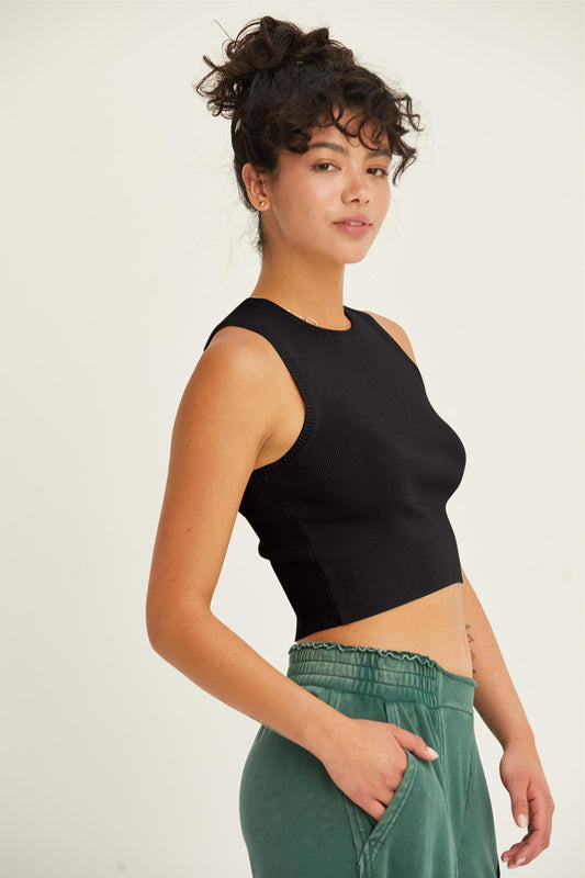 HYFVE Ribbed Knit Cropped Tank - The Goddess Galleries