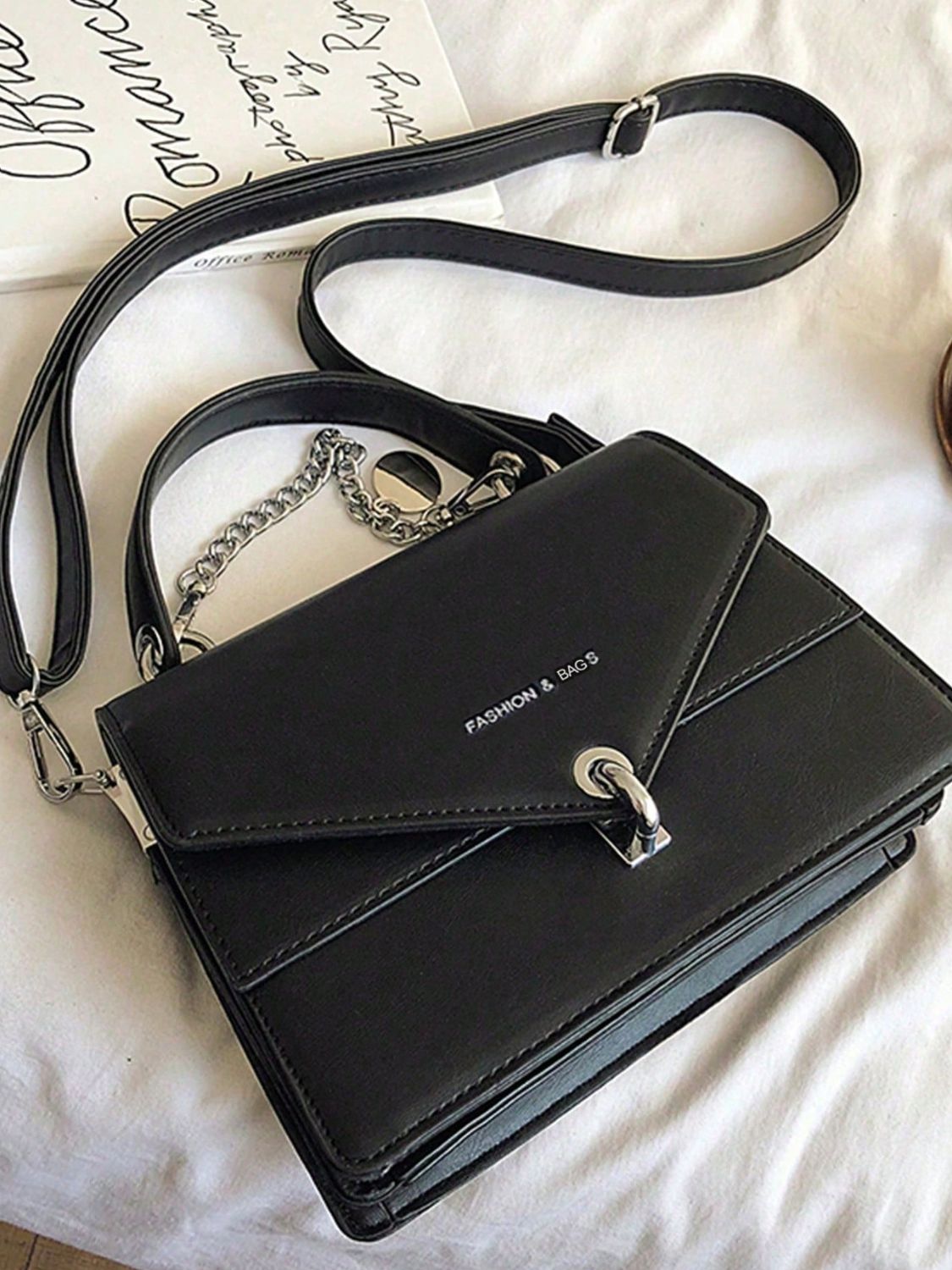 Chain PU Leather Detachable Shoulder Strap Handbag - The Goddess Galleries