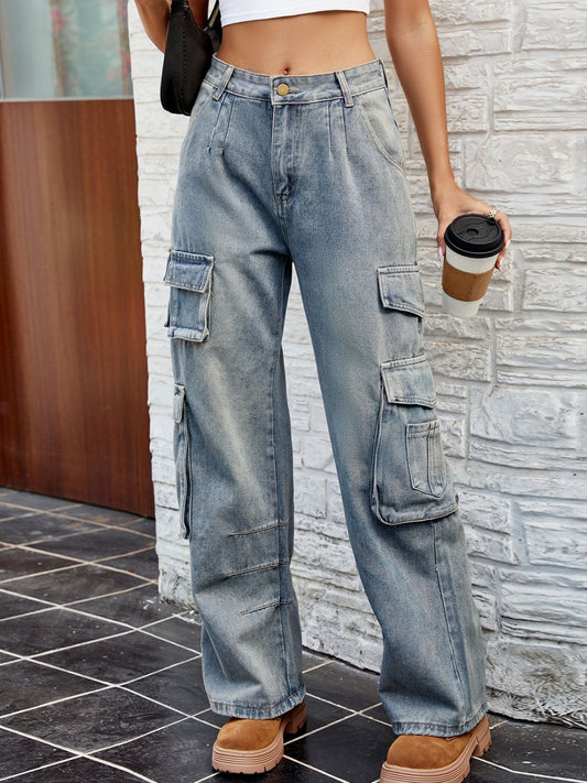 Washed Jeans with Pockets - The Goddess Galleries