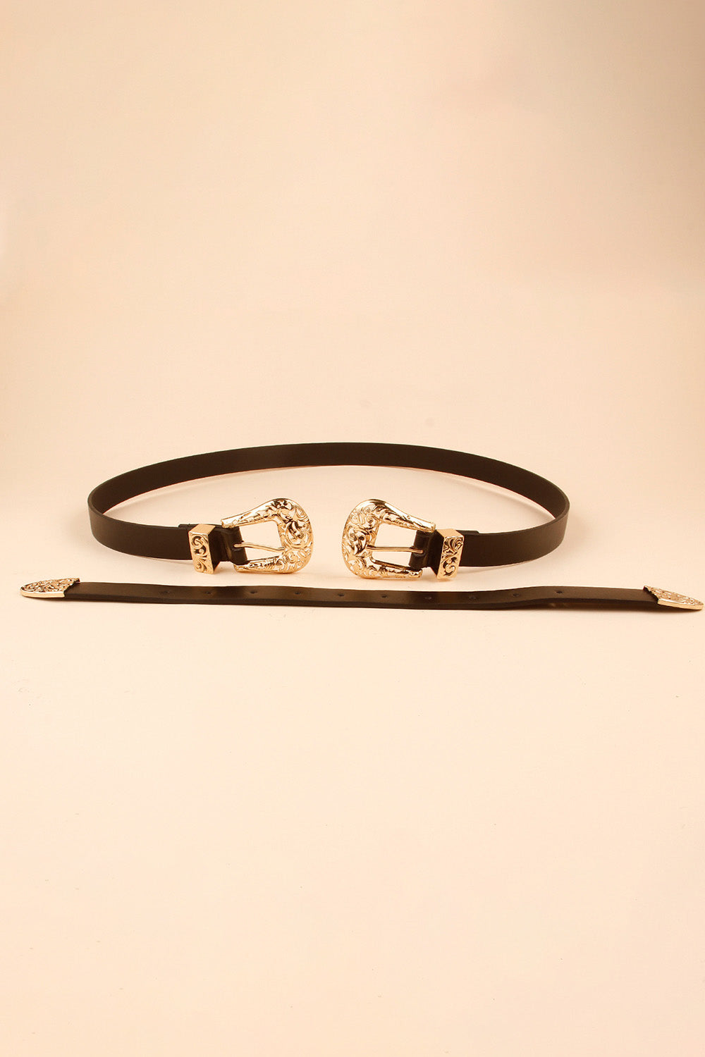 Double Buckle PU Leather Belt - The Goddess Galleries