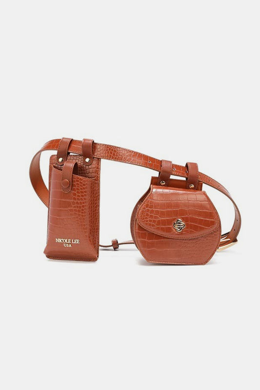 Nicole Lee USA 2 Piece Texture Belt Bag - The Goddess Galleries