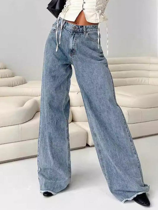 Wide Leg Jeans with Pockets - The Goddess Galleries