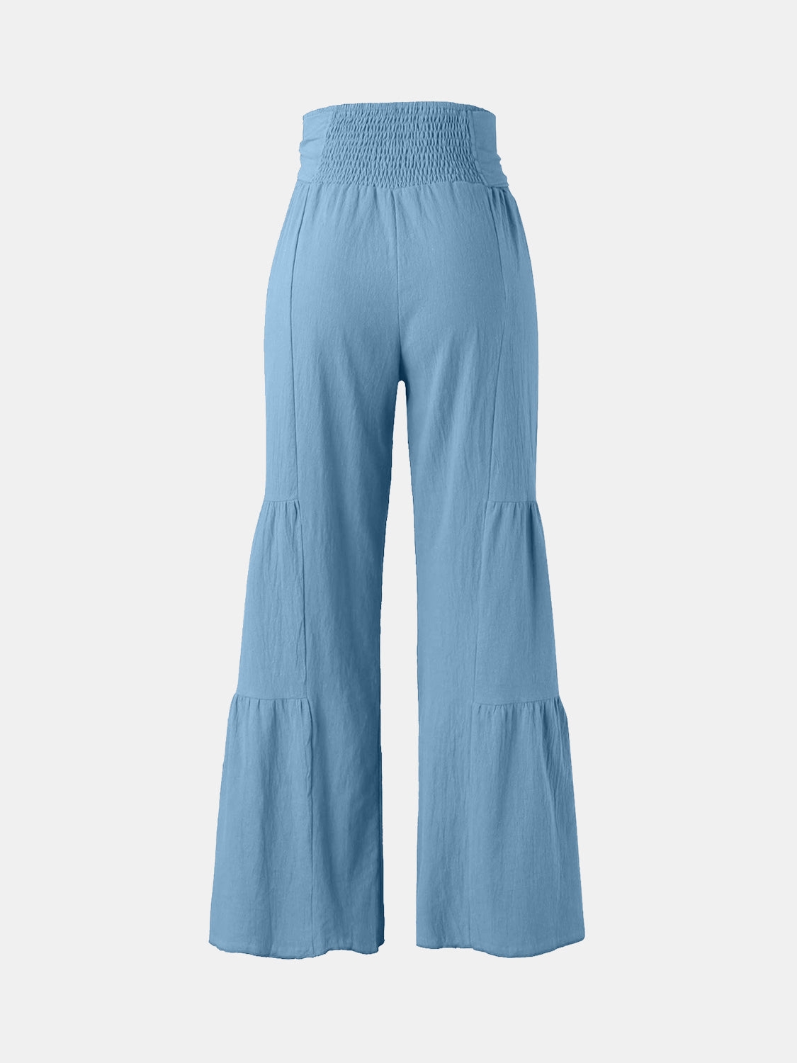 Tied Ruched Wide Leg Pants - The Goddess Galleries