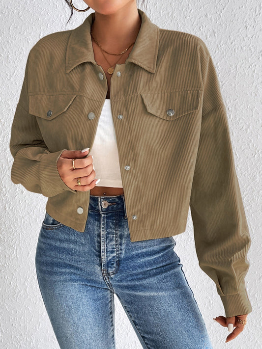 Honey Snap Down Long Sleeve Jacket - The Goddess Galleries