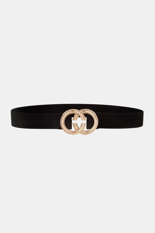 Double Hoop Buckle Elastic Belt - The Goddess Galleries