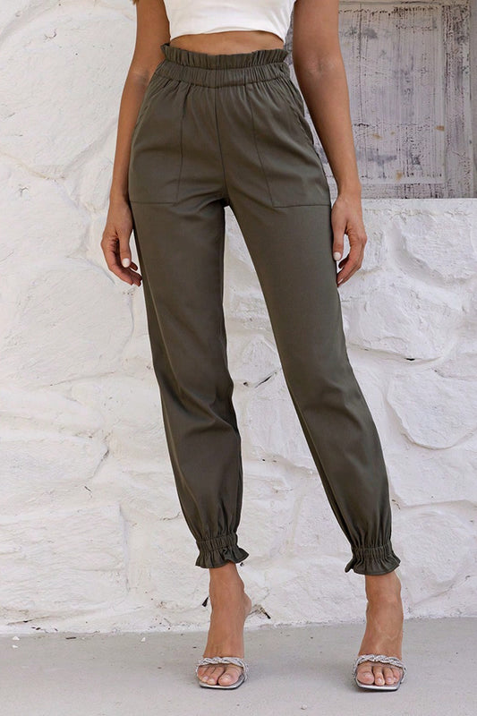 Paperbag Waist Pants with Pockets - The Goddess Galleries