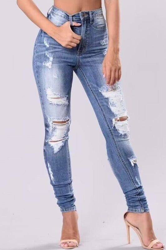 Full Size Distressed Skinny Jeans Plus Size - The Goddess Galleries