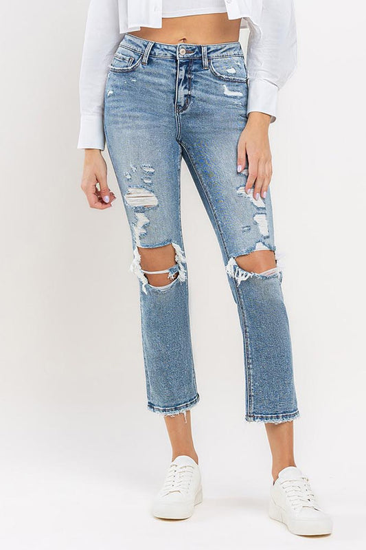 Lovervet Full Size High Rise Slim Straight Jeans - The Goddess Galleries
