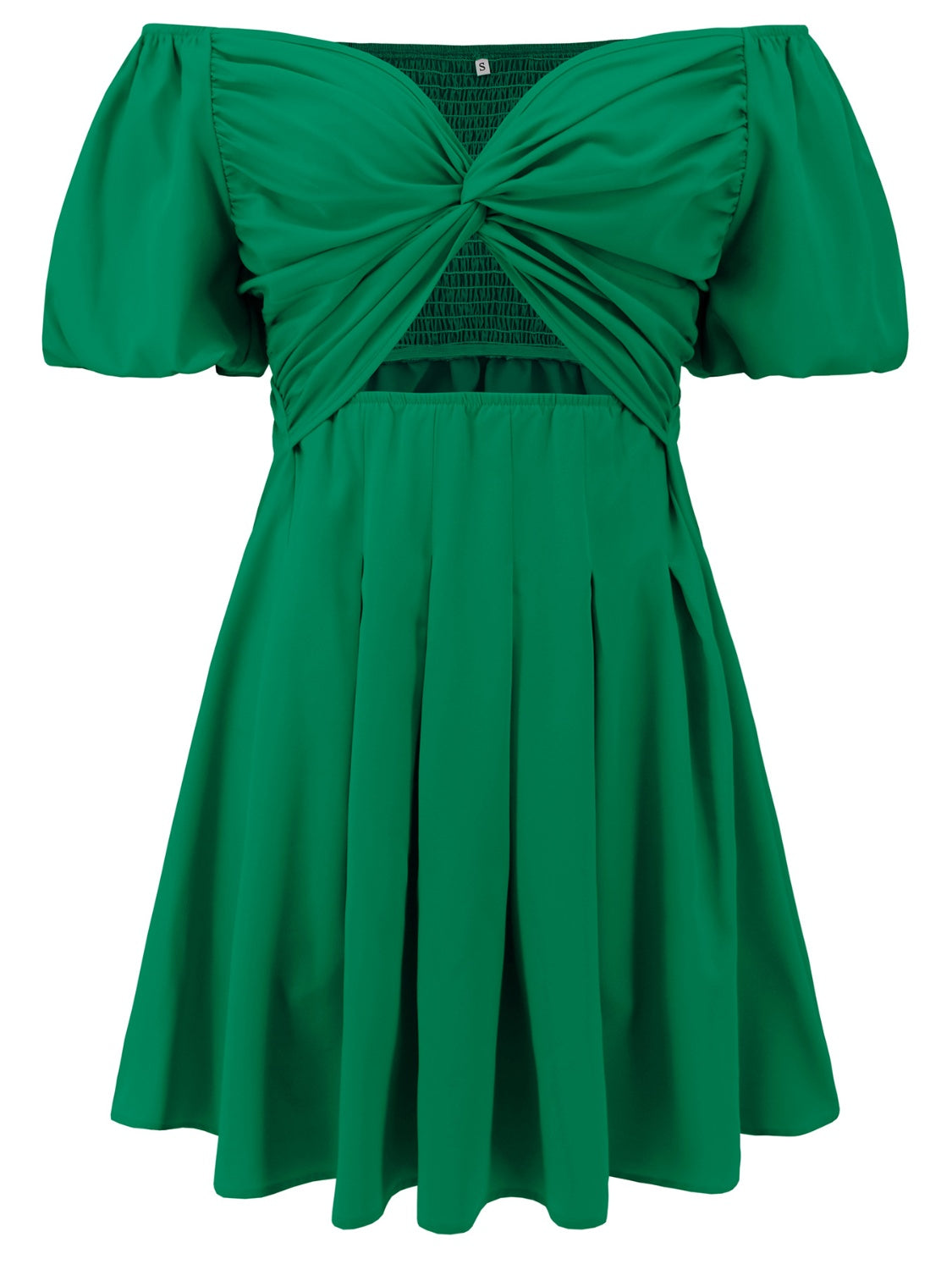 Cutout Twisted Off-Shoulder Short Sleeve Dress - The Goddess Galleries