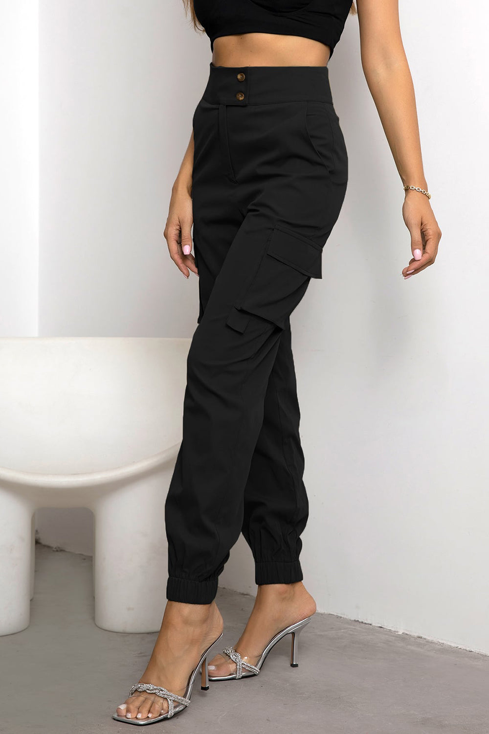 High Waist Cargo Pants - The Goddess Galleries