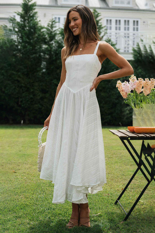 Square Neck Wide Strap Cami Dress - The Goddess Galleries