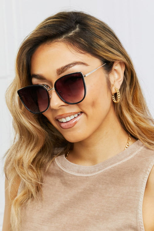 Full Rim Metal-Plastic Hybrid Frame Sunglasses - The Goddess Galleries