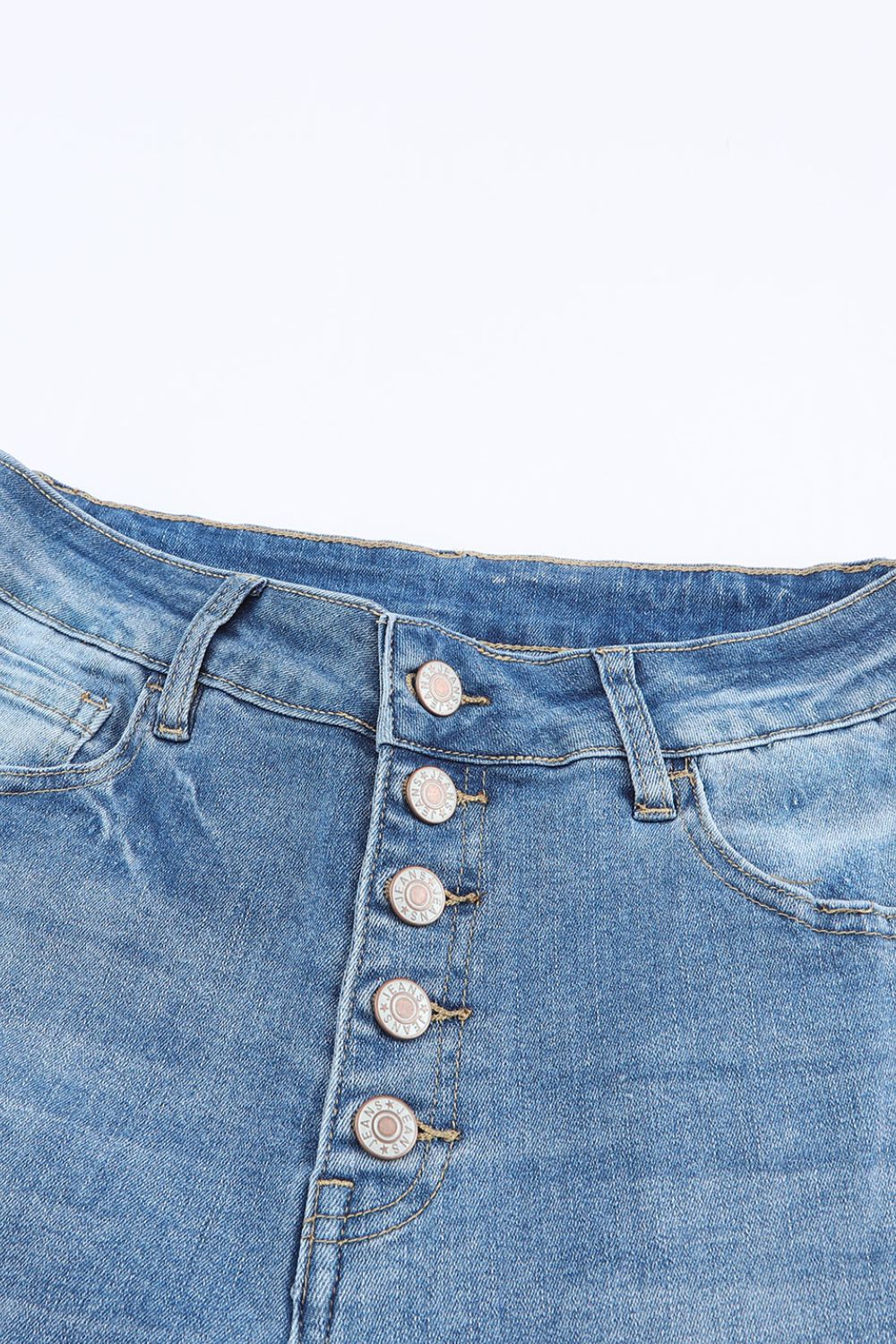 High Waist Button Fly Flared Jeans - The Goddess Galleries