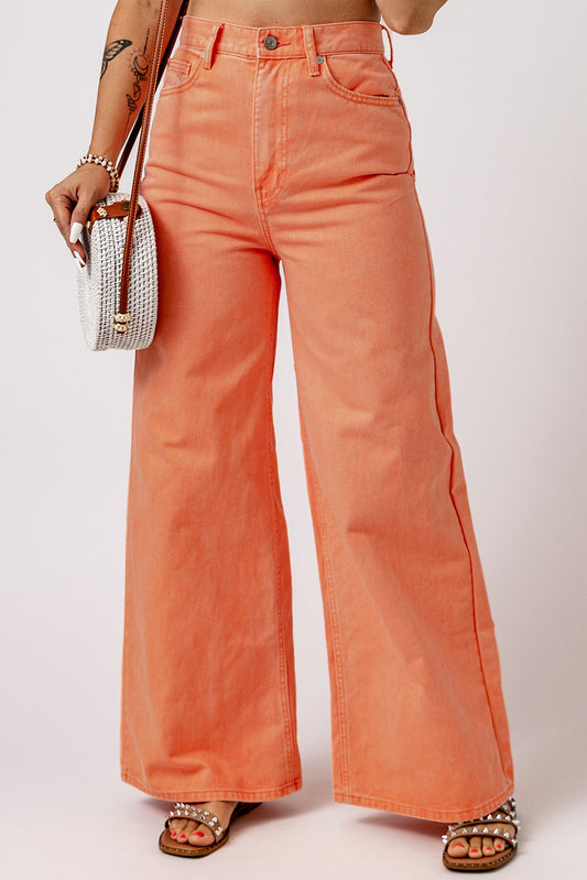 Wide Leg High Waist Jeans - The Goddess Galleries