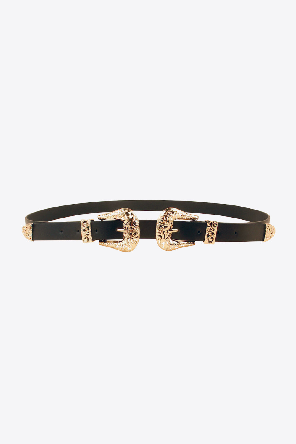 Double Buckle PU Leather Belt - The Goddess Galleries