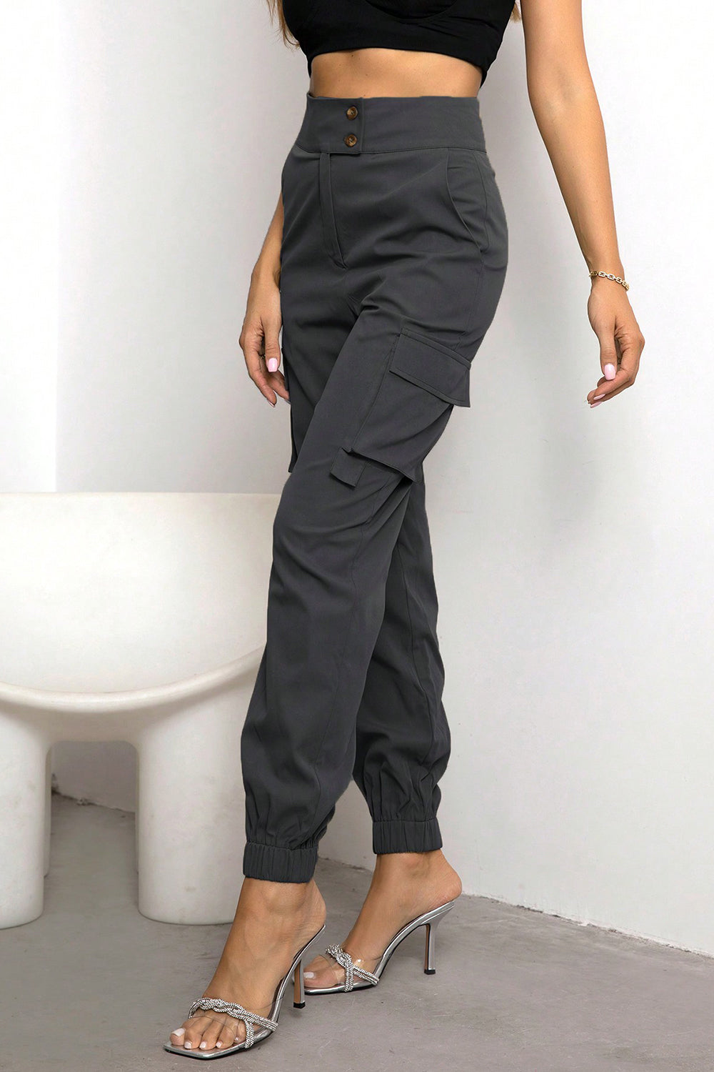 High Waist Cargo Pants - The Goddess Galleries