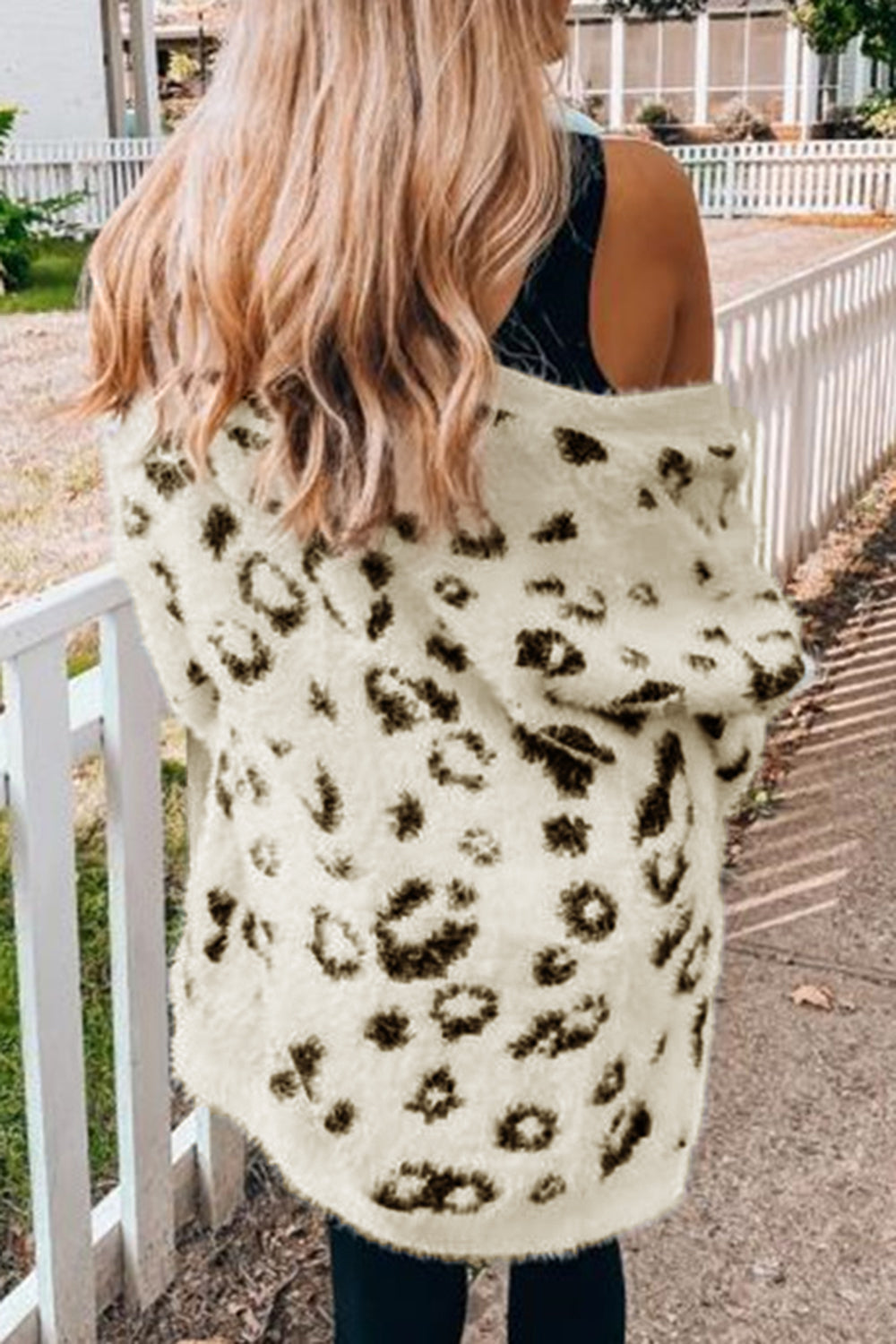 Leopard Open Front Cardigan with Pockets - The Goddess Galleries