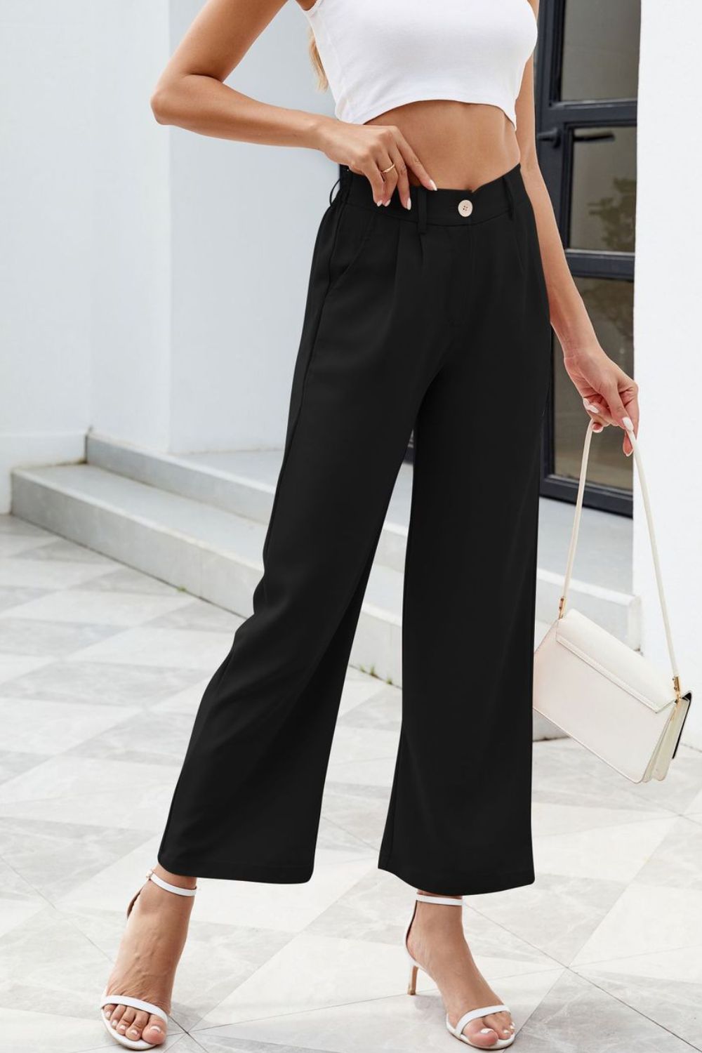 Pocketed High Waist Pants - The Goddess Galleries