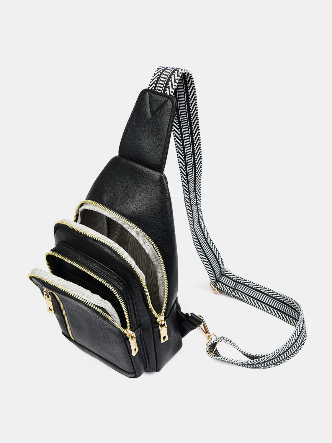PU Leather Adjustable Strap Crossbody Bag - The Goddess Galleries