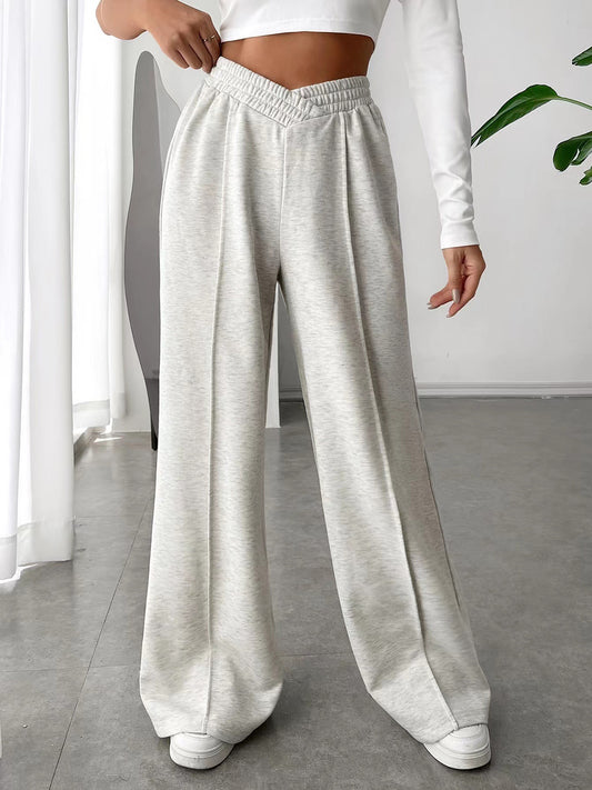 Elastic Waist Wide Leg Pants - The Goddess Galleries