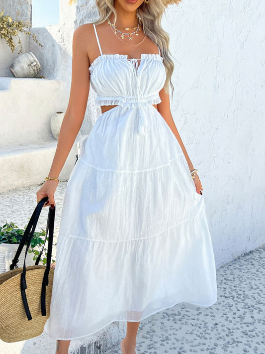 Devine Tie Back Cami Midi Dress - The Goddess Galleries
