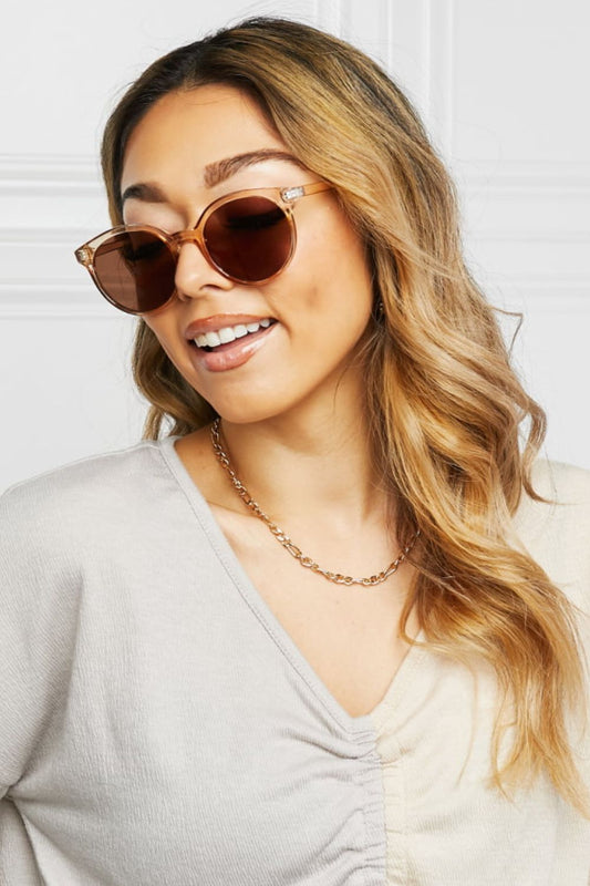 Round Full Rim Polycarbonate Frame Sunglasses - The Goddess Galleries