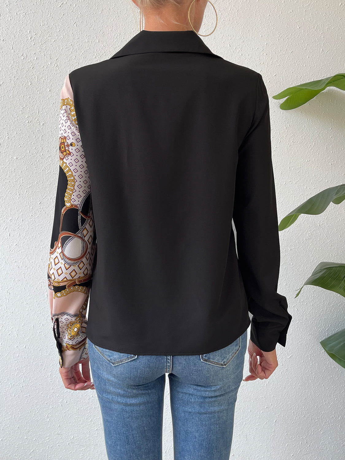Twist Front Collared Blouse - The Goddess Galleries