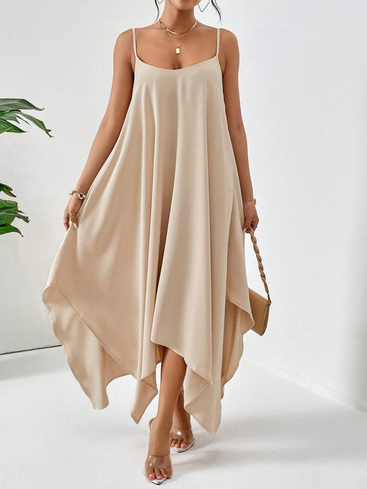 Scoop Neck Midi Cami Dress - The Goddess Galleries