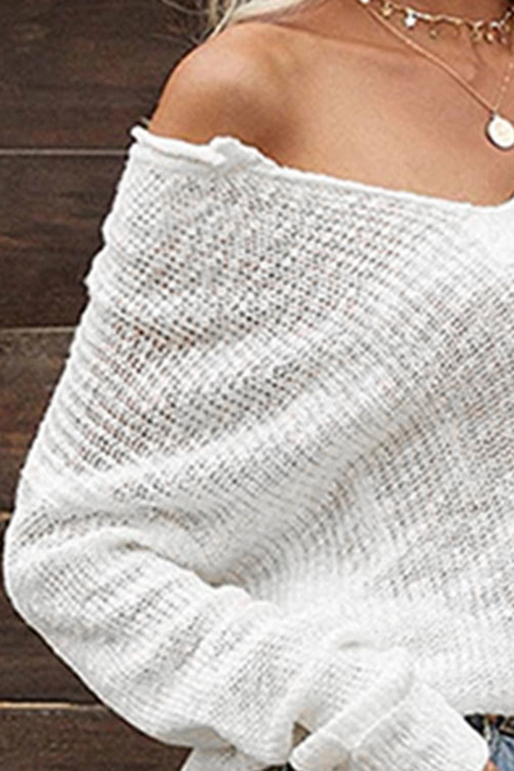 V-Neck Slit Knit Top - The Goddess Galleries