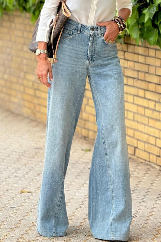 Wide Leg Jeans with Pockets - The Goddess Galleries